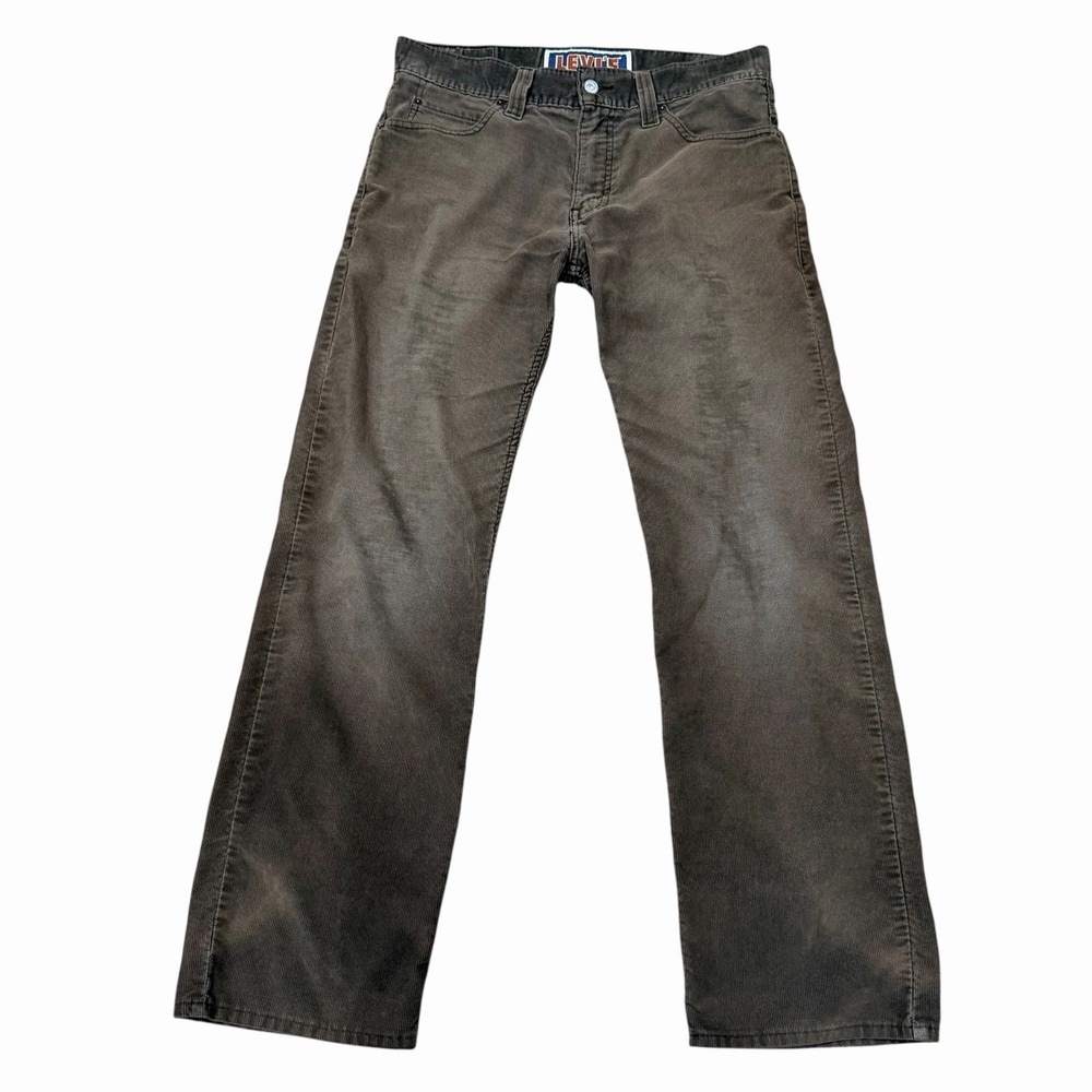 Levi's 549 Low Loose‎ Corduroy Pants Mens Brown Relaxed Baggy Y2K Hemmed W32 L30